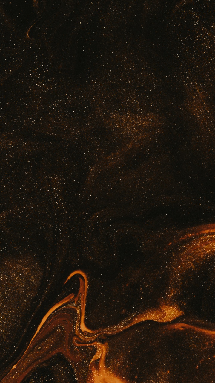 Обои оранжево-черная текстура, Оранжевый цвет, текстура, черный, абстрактное искусство в разрешении 720x1280