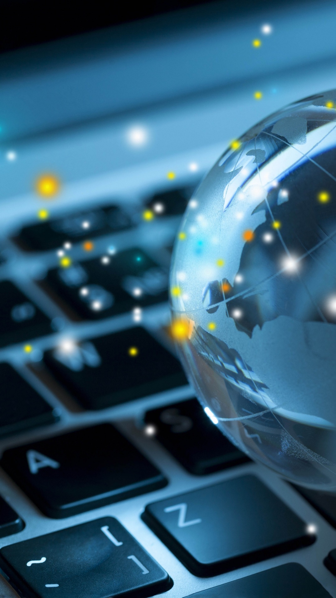 Обои технологии, космос, сфера, мир, земля в разрешении 1080x1920