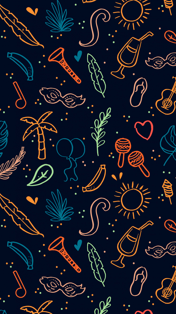 Обои узор, дизайн, визуальное искусство, иллюстрация, текст в разрешении 750x1334