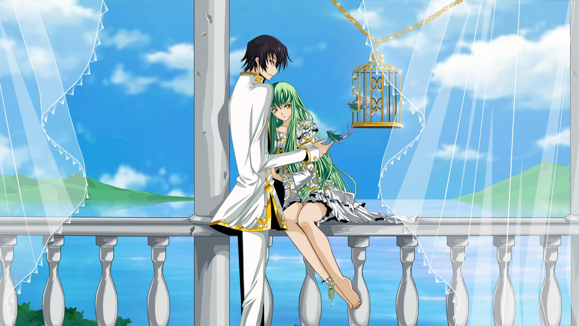 Обои З З, Лелуш ламперуж, аниме, синий, небо в разрешении 1920x1080