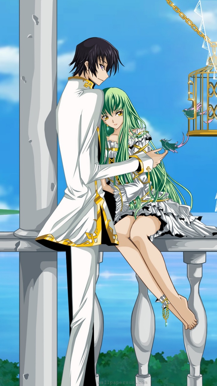 Обои З З, Лелуш ламперуж, аниме, синий, небо в разрешении 720x1280