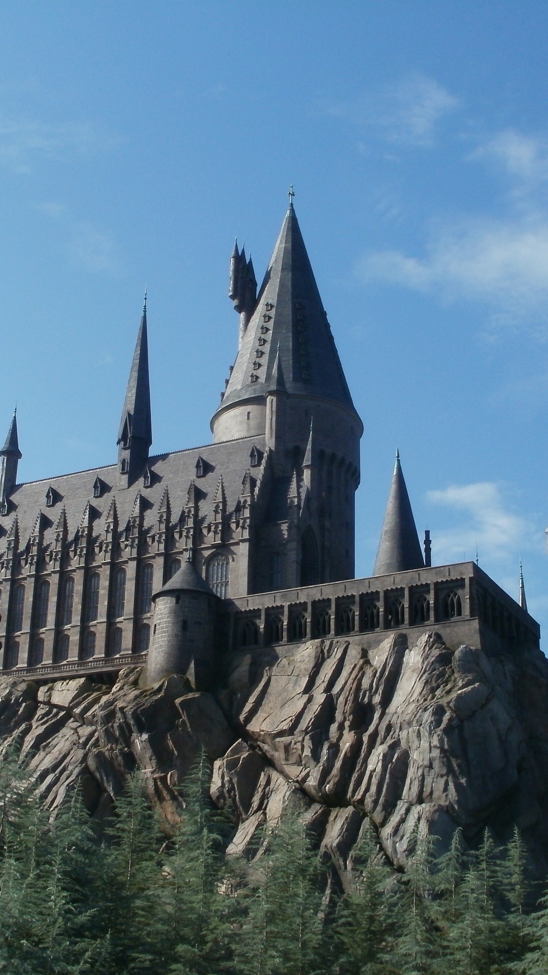Обои Волшебный мир Гарри Поттера, готическая архитектура, замок, здание, средневековая архитектура в разрешении 1080x1920