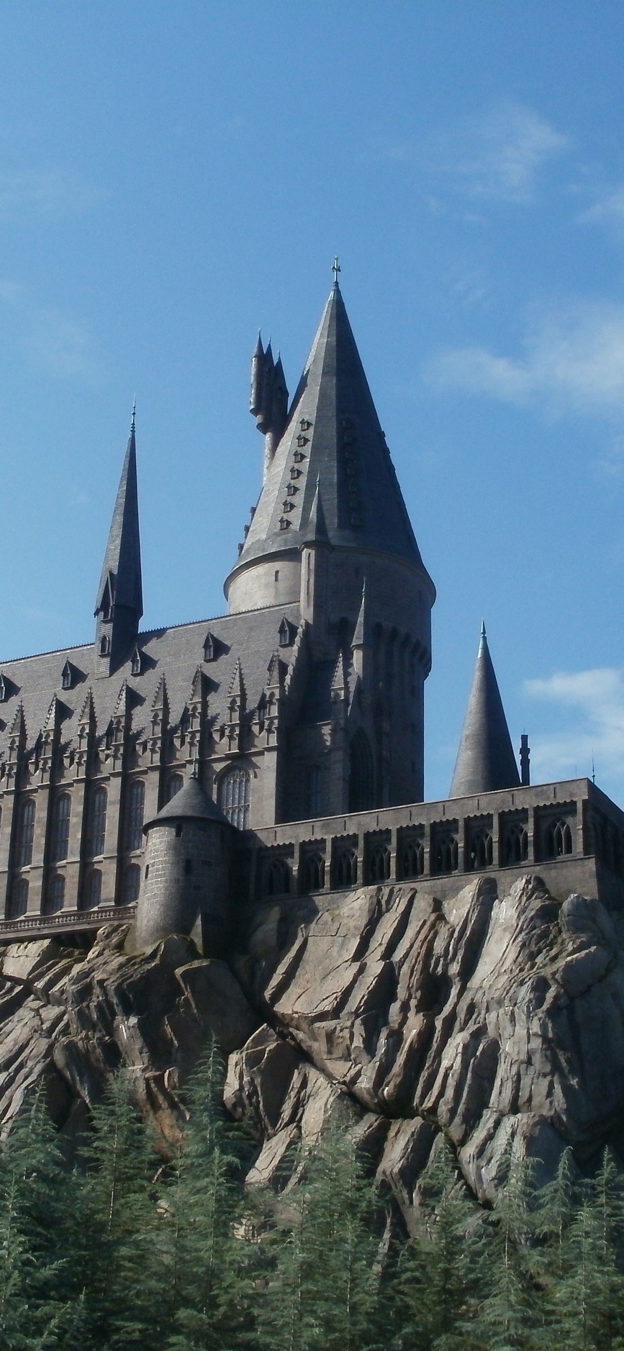 Обои Волшебный мир Гарри Поттера, готическая архитектура, замок, здание, средневековая архитектура в разрешении 1242x2688