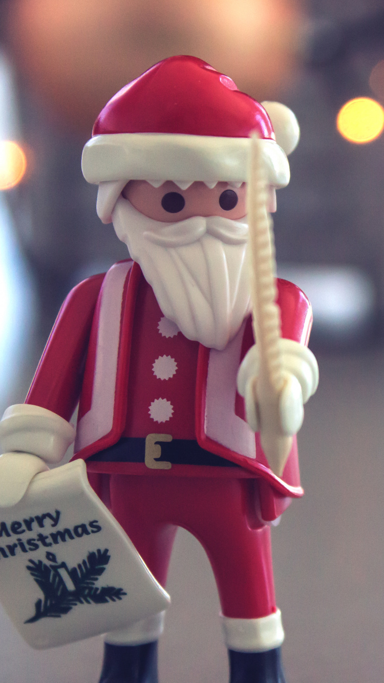 Обои Санта-Клаус, Рождественский день, игрушка, Рождество, палец в разрешении 750x1334