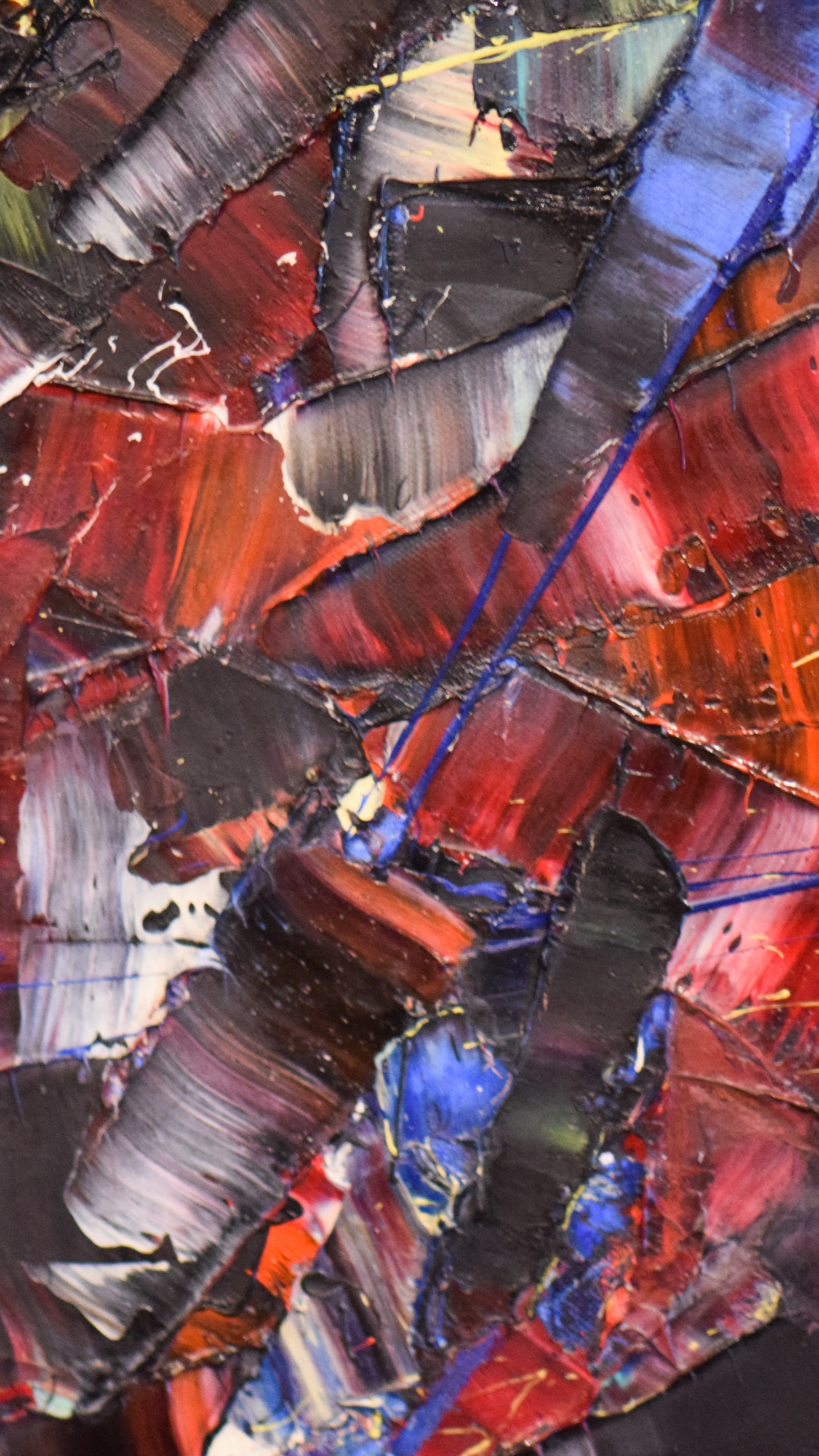 Обои Место встречи Риопель, живопись, арт, красный цвет, городской дизайн в разрешении 1440x2560