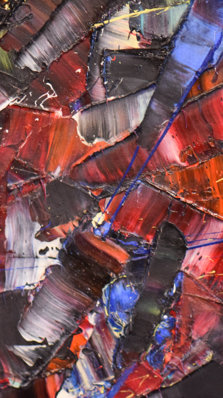 Обои Место встречи Риопель, живопись, арт, красный цвет, городской дизайн в разрешении 750x1334