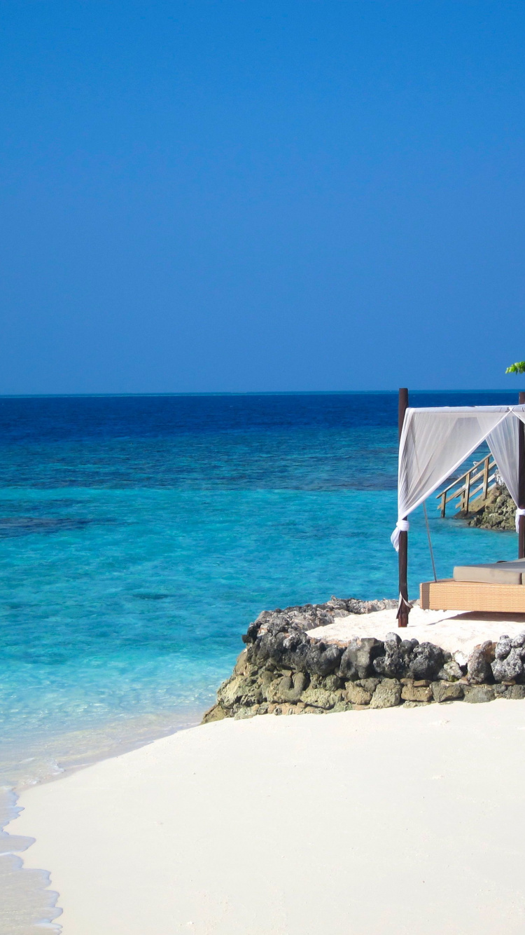 Обои море, отпуск, туризм, побережье, пляж в разрешении 750x1334