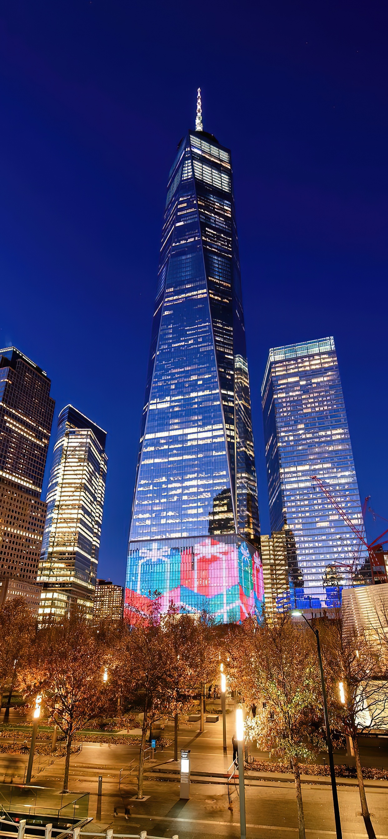 Обои 9 11 мемориальный музей, Всемирный торговый центр 1, здание, небоскреб, вышка в разрешении 1242x2688