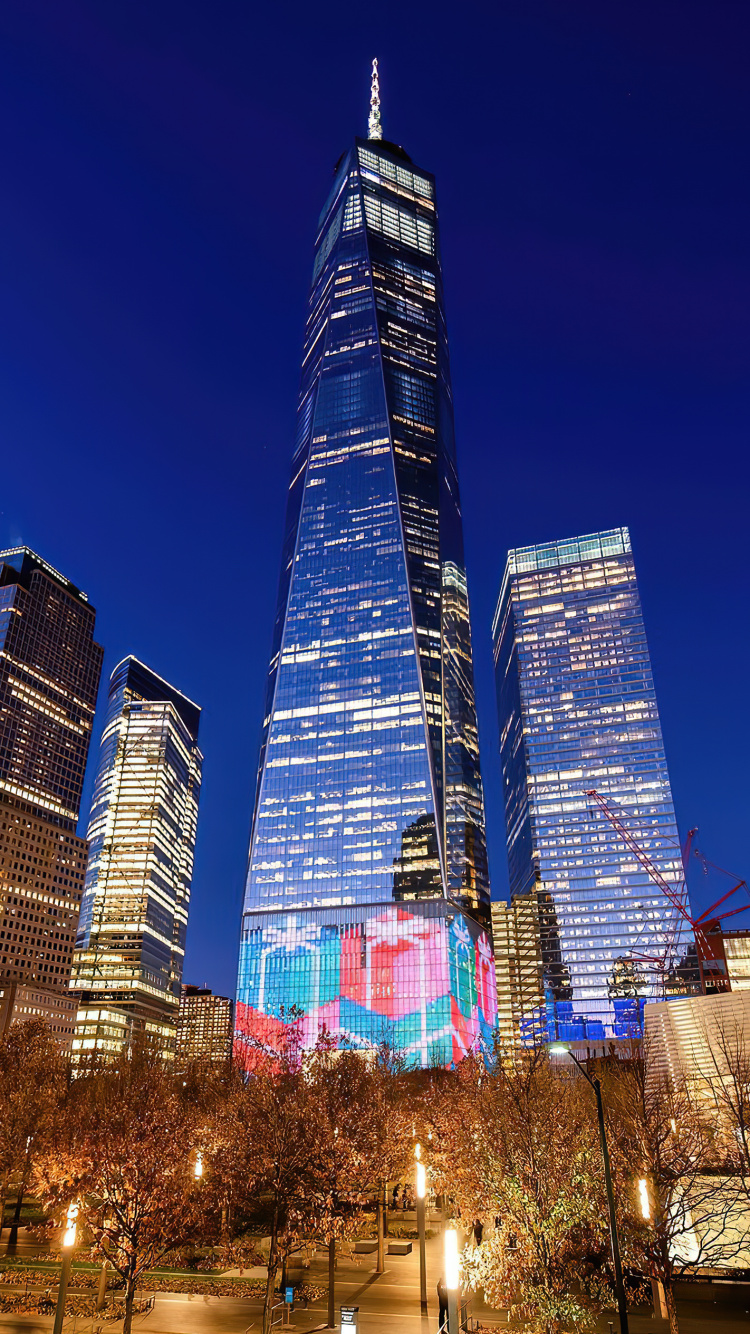 Обои 9 11 мемориальный музей, Всемирный торговый центр 1, здание, небоскреб, вышка в разрешении 750x1334