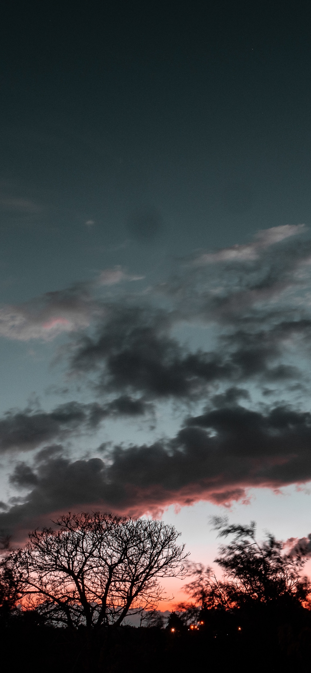 Обои закат, облако, природа, послесвечение, атмосфера в разрешении 1242x2688