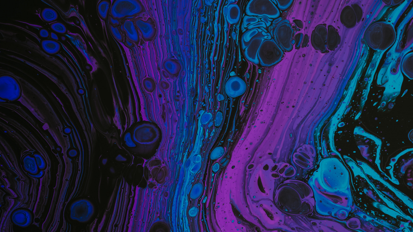 Обои фрактальное искусство, пурпур, лазурный, арт, Фиолетовый в разрешении 1366x768