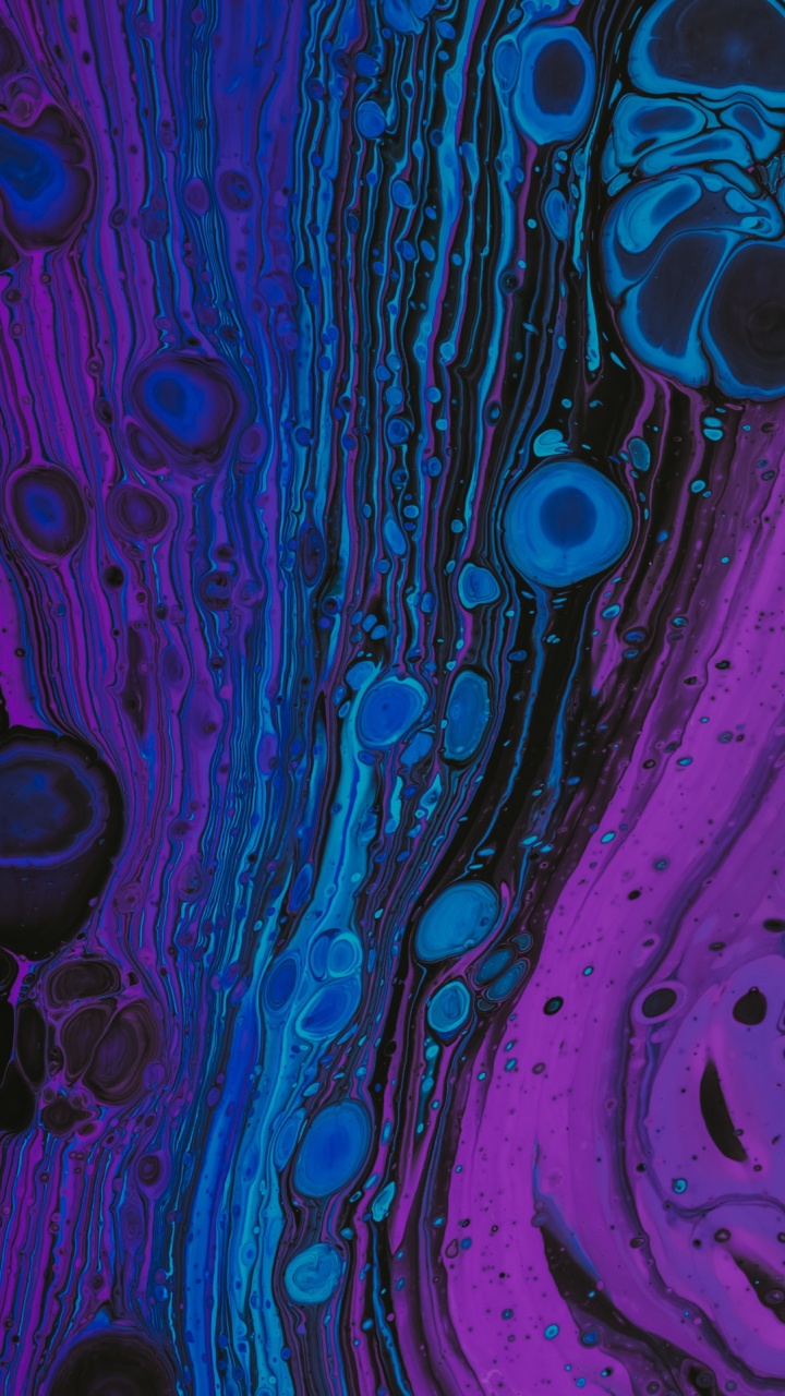 Обои фрактальное искусство, пурпур, лазурный, арт, Фиолетовый в разрешении 720x1280