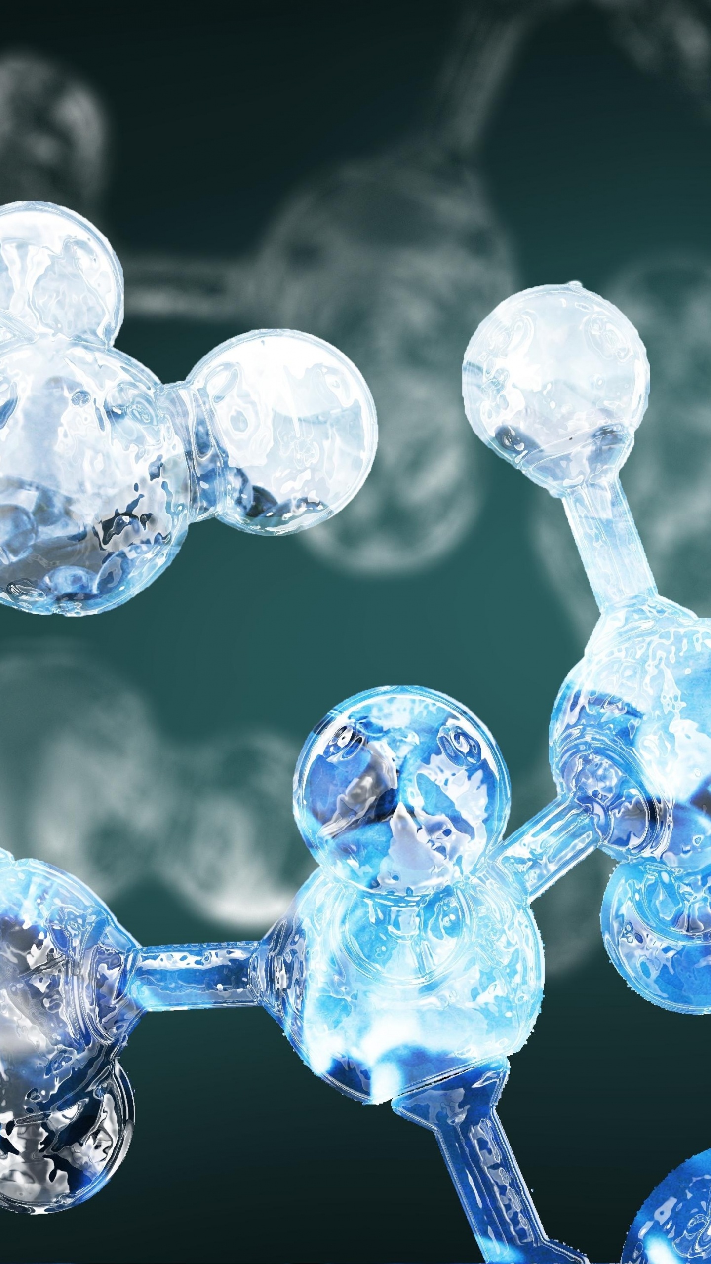Обои физика, синий, вода, лед, замораживание в разрешении 1440x2560