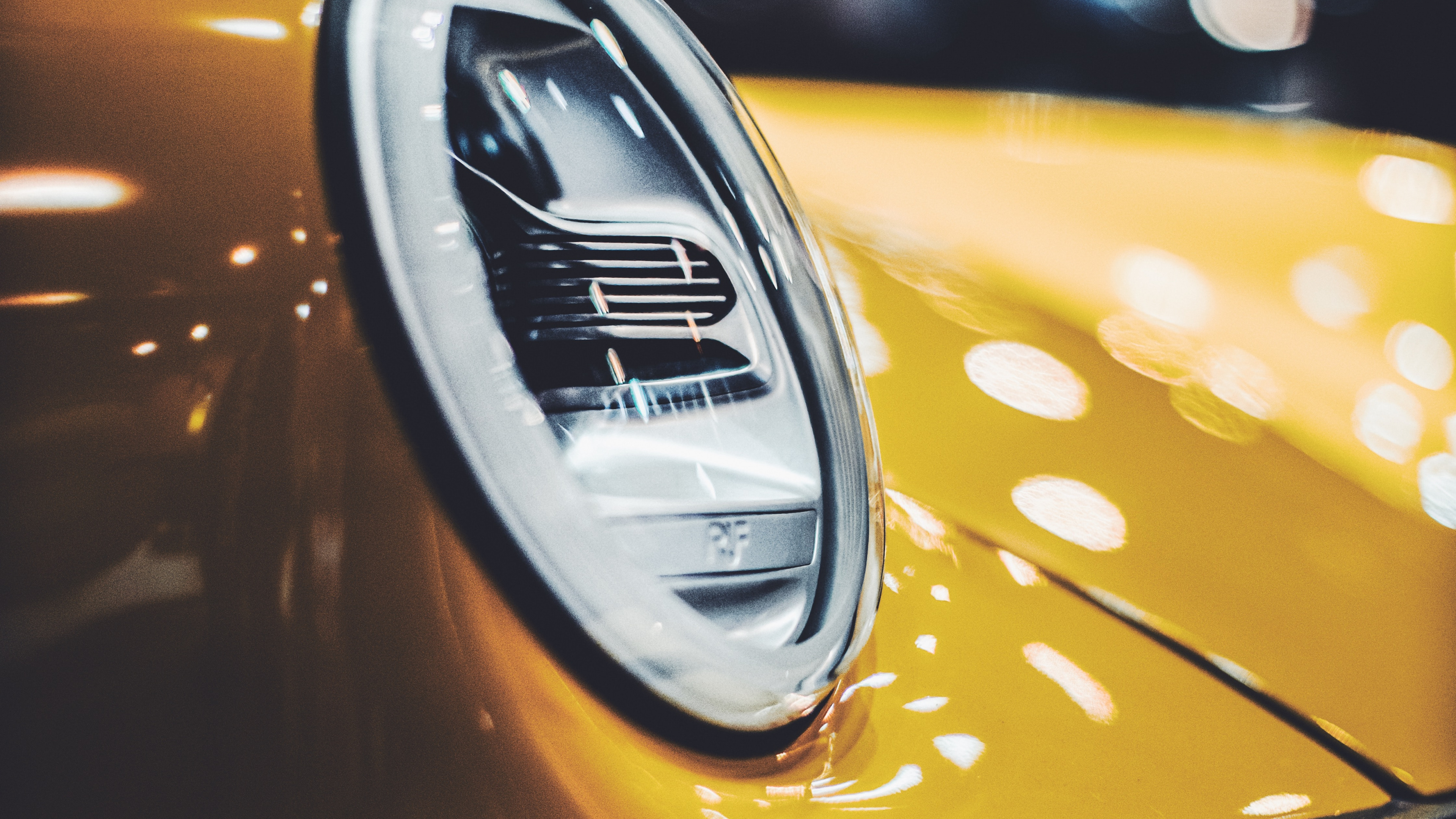 Обои Бугатти вейрон, bugatti, свет, спорткар, желтый в разрешении 3840x2160