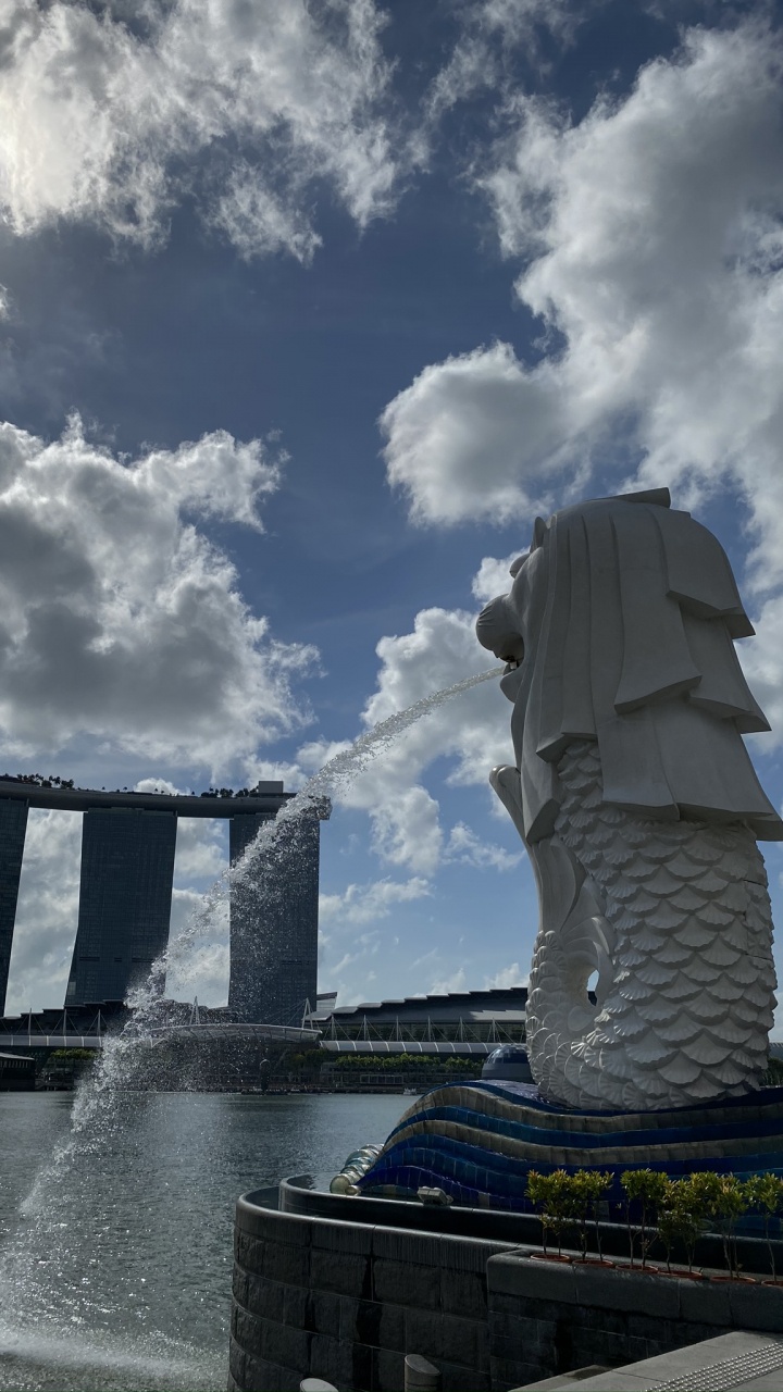 Обои Сингапур, вода, жидкость, облако, ориентир в разрешении 720x1280