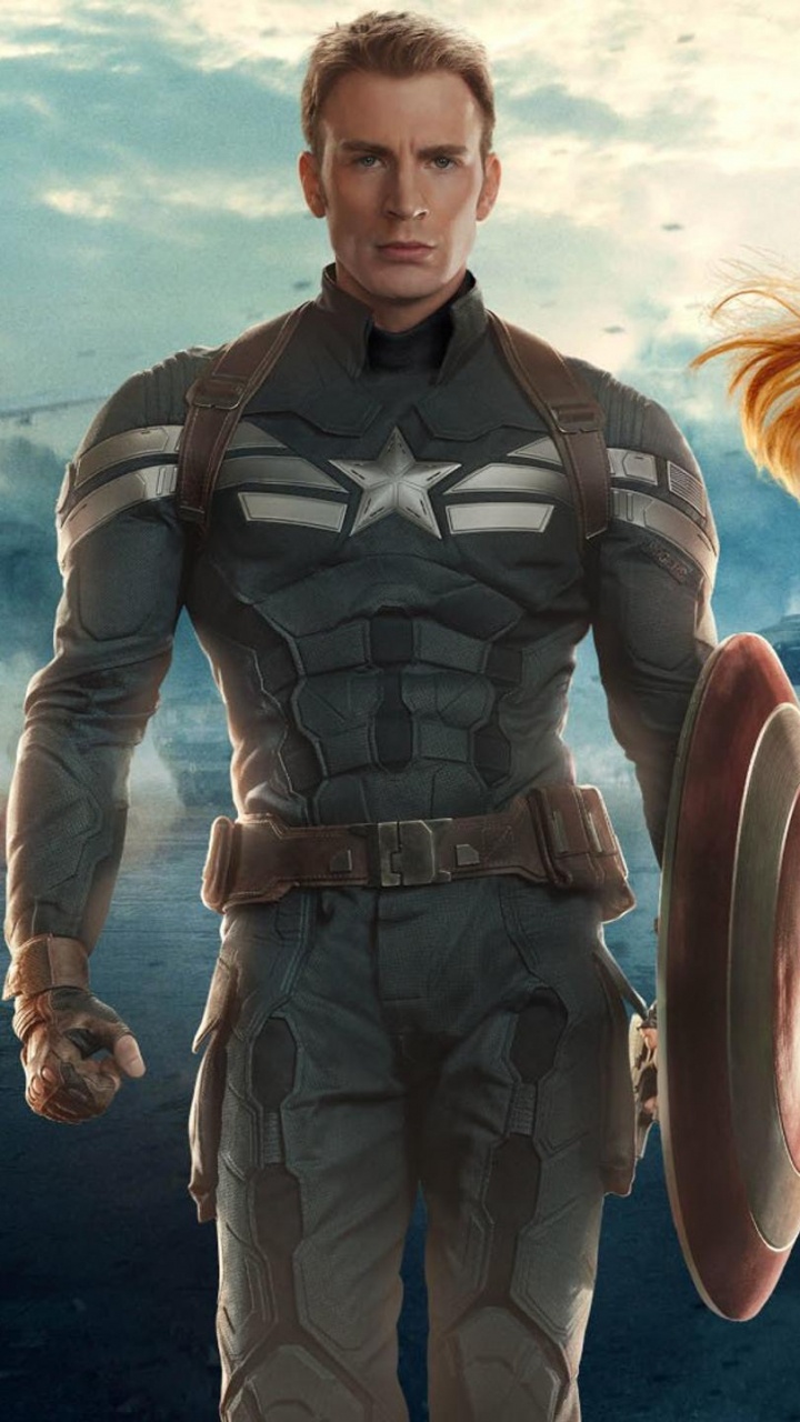 Обои Капитан Америка Зимний Солдат, Капитан Америка, Бакки Барнс, marvel, супергерой в разрешении 720x1280