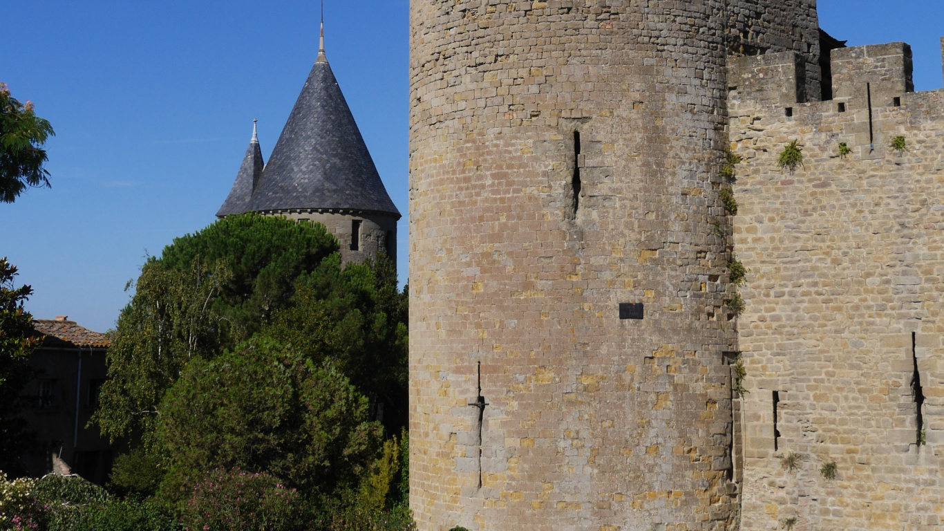 Обои замок, фортификация, средневековая архитектура, здание, архитектура в разрешении 1366x768