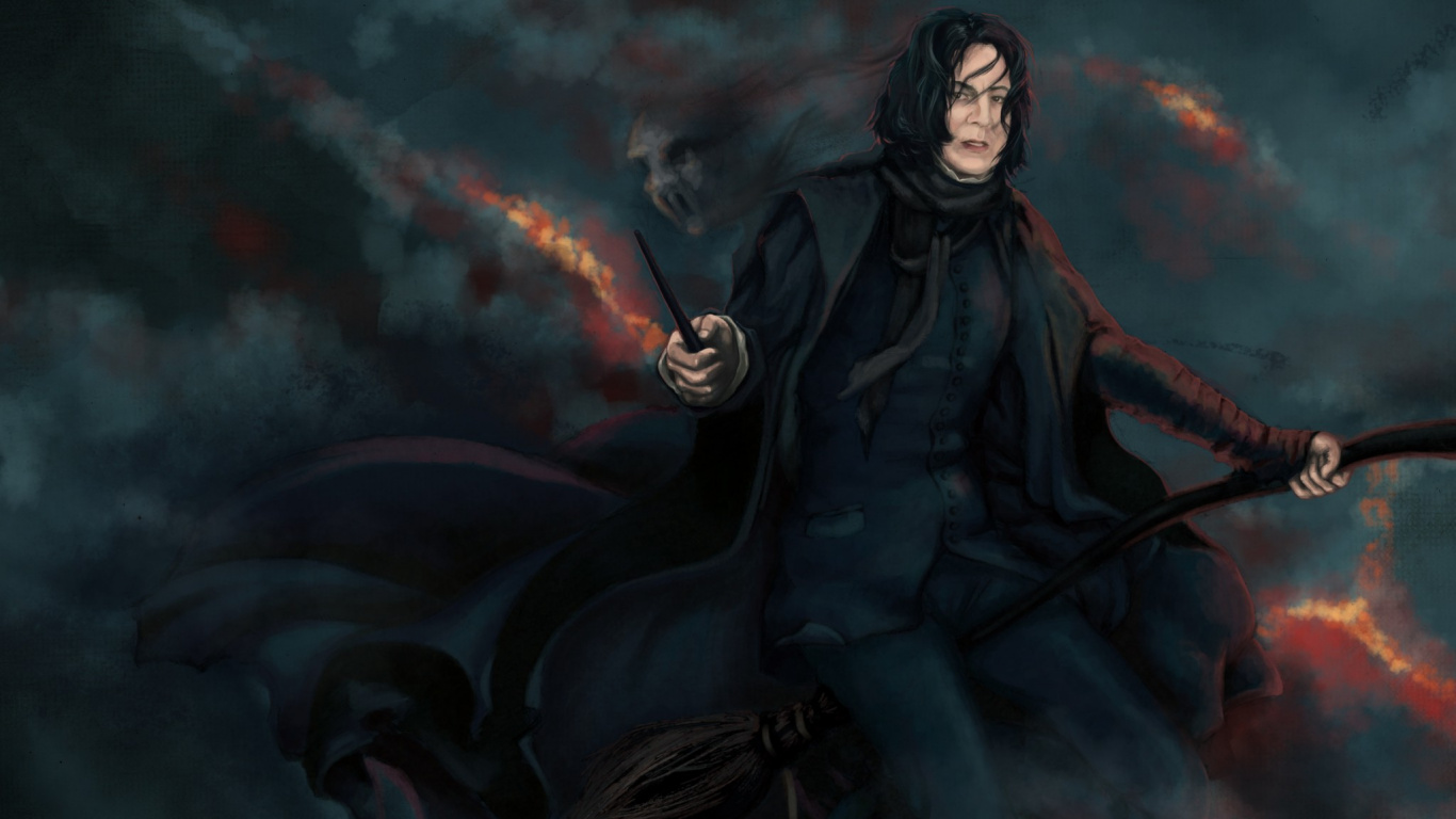 Обои Профессор Северус Снейп, Гарри Поттер, темнота, демон, мифология в разрешении 1366x768