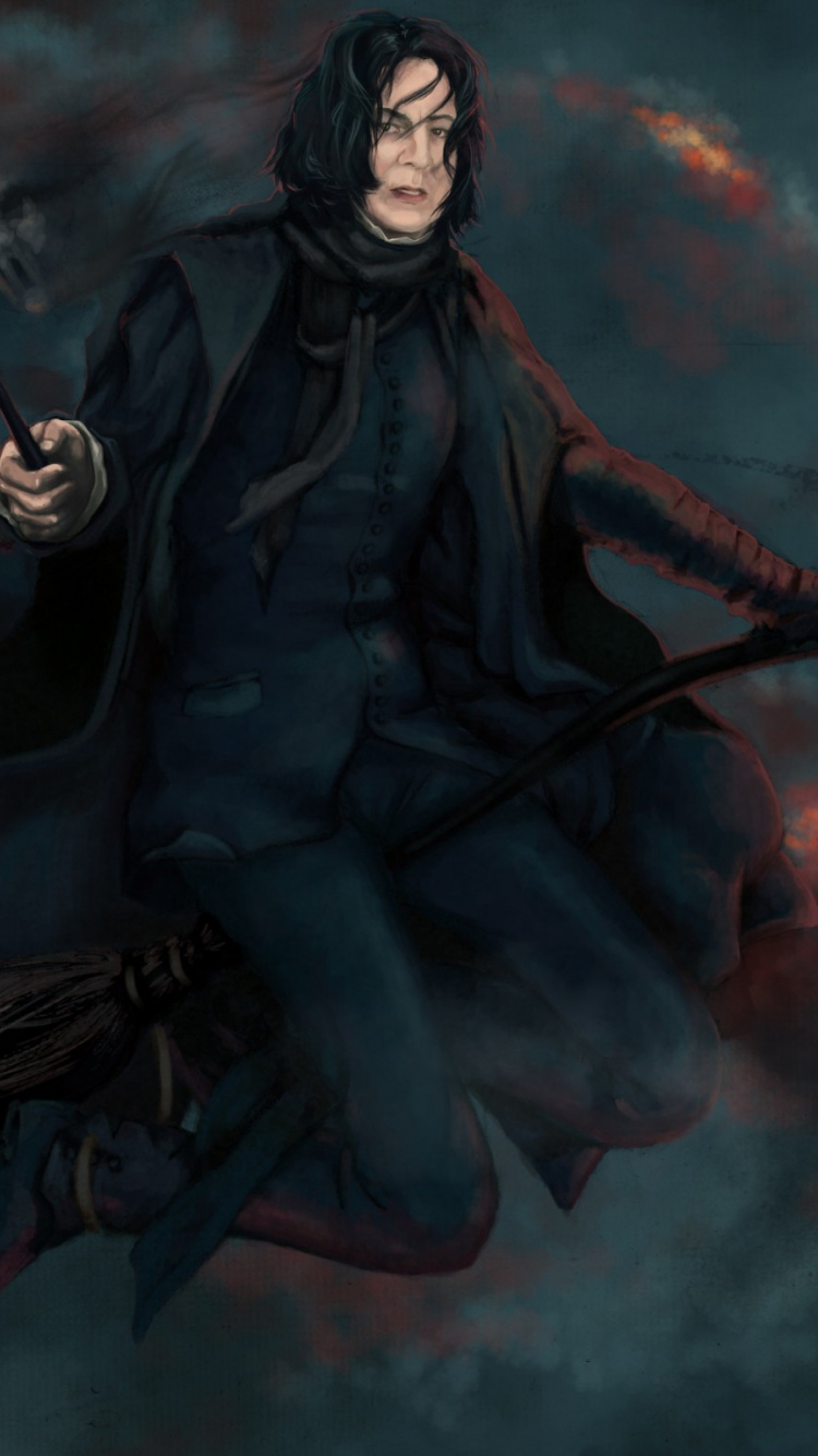 Обои Профессор Северус Снейп, Гарри Поттер, темнота, демон, мифология в разрешении 750x1334