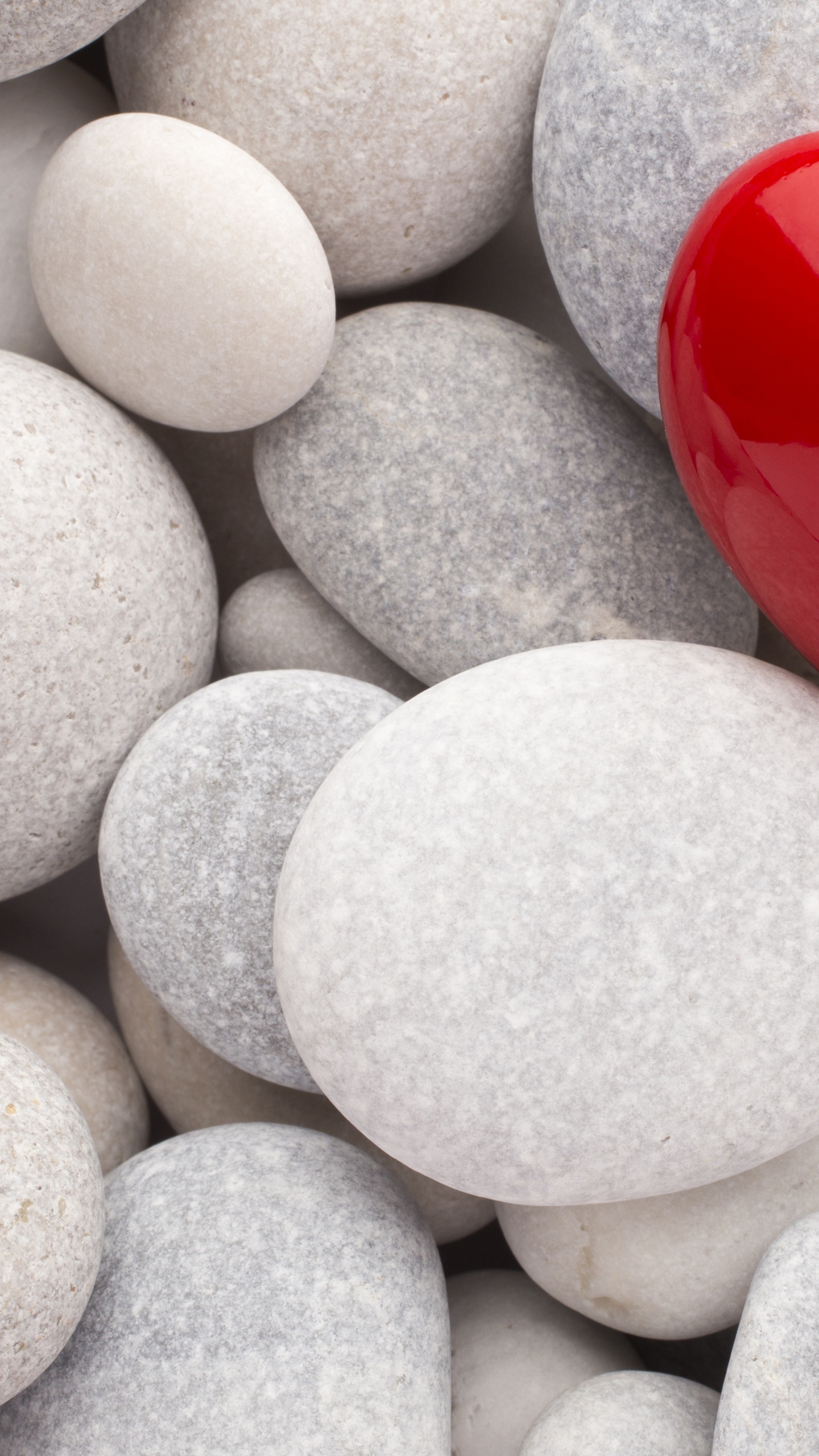 Обои сердце, булыжник, любовь, уникальный красивый, материал в разрешении 1440x2560