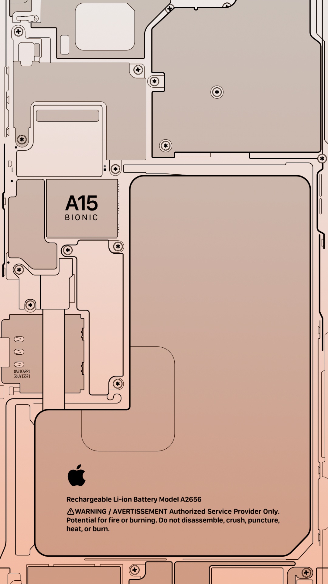 Обои Эпл, apple, iPhone, 15 бионических, параллель в разрешении 1080x1920