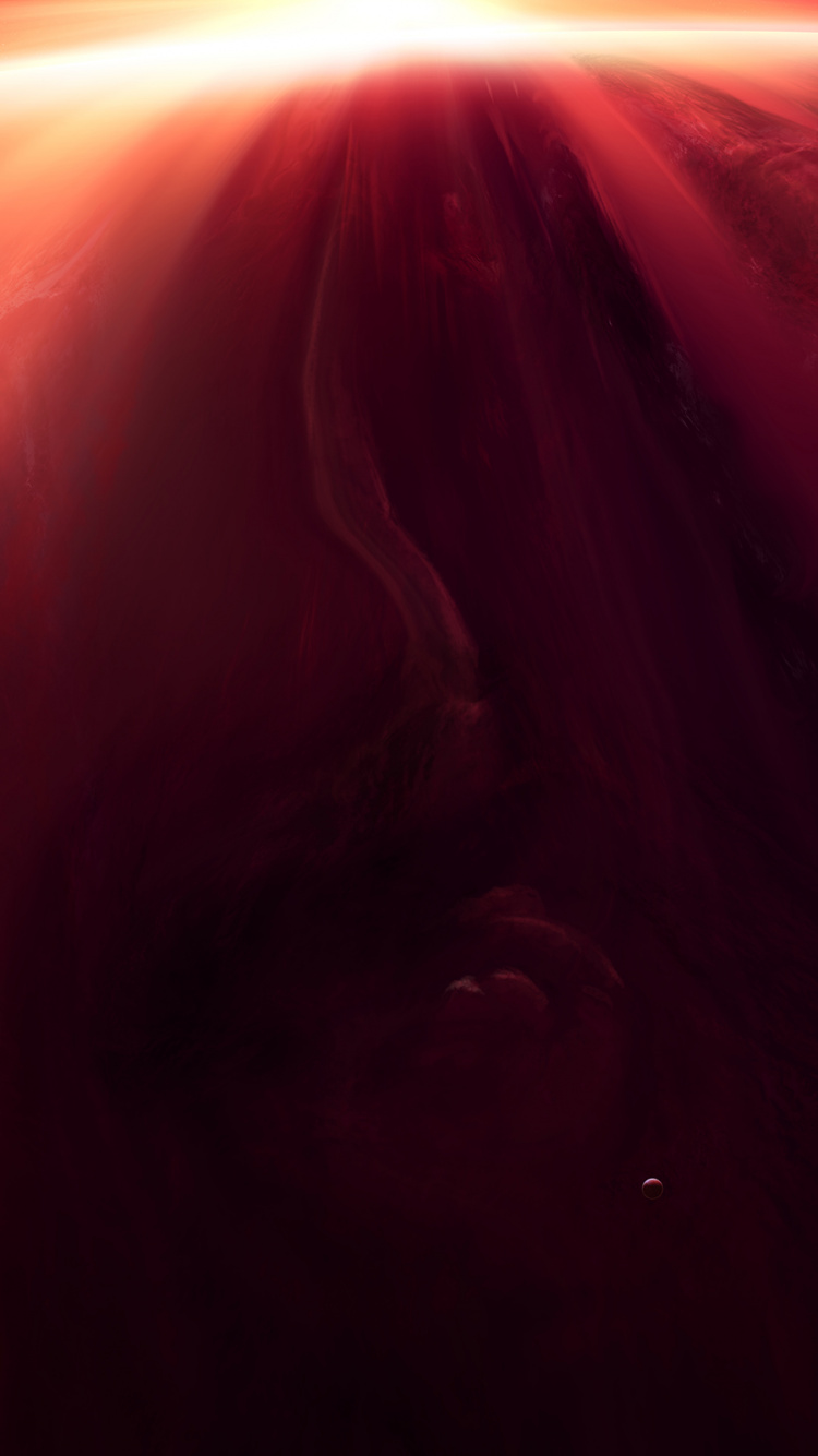 Обои атмосфера, красный цвет, свет, бордовые, космос в разрешении 750x1334