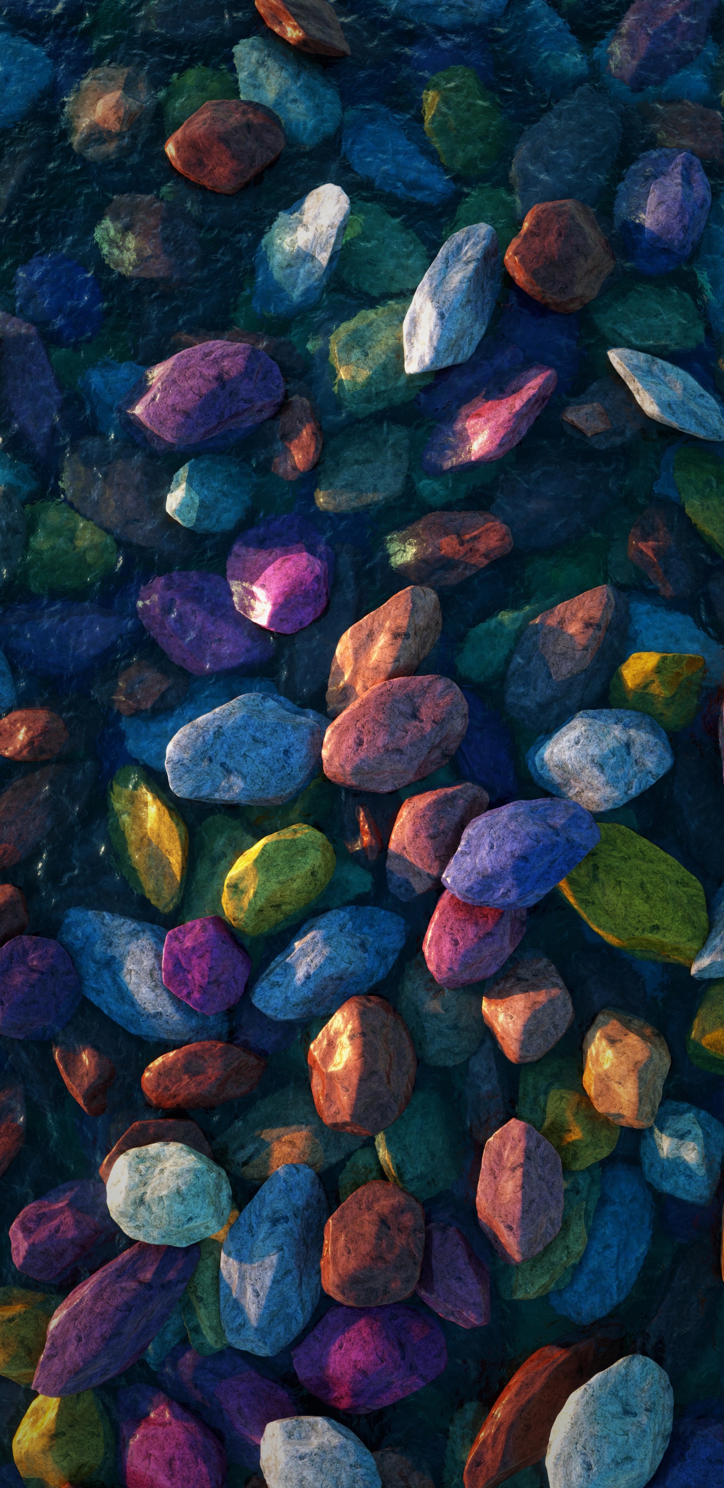 Обои рок, художественная краска, пурпур, живопись, арт в разрешении 1440x2960