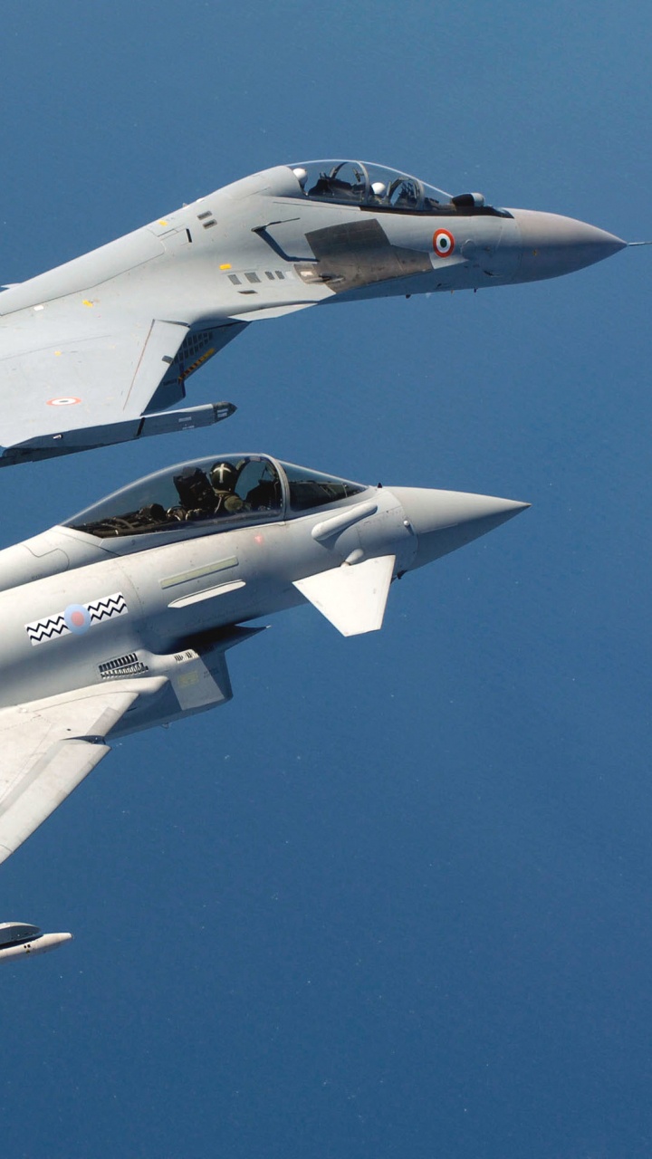 Обои дассо Мираж 2000, самолет, самолеты, Еврофайтер Тайфун, авиация в разрешении 720x1280