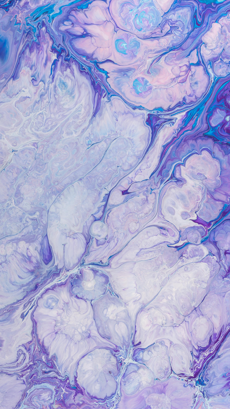 Обои синий, пурпур, узор, вода, Фиолетовый в разрешении 750x1334