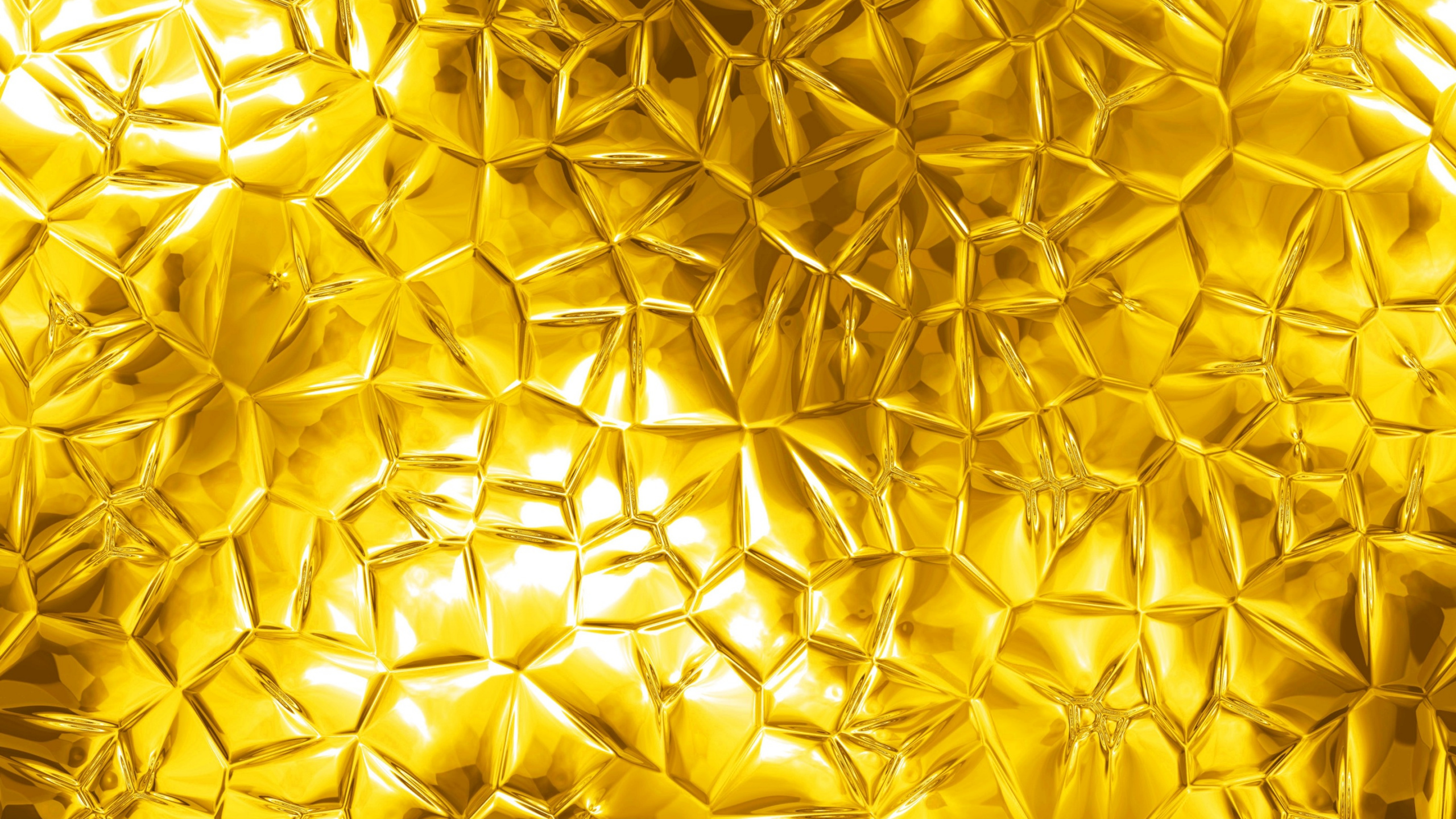 Обои золото, желтый, узор, симметрия, 3D золото в разрешении 2560x1440