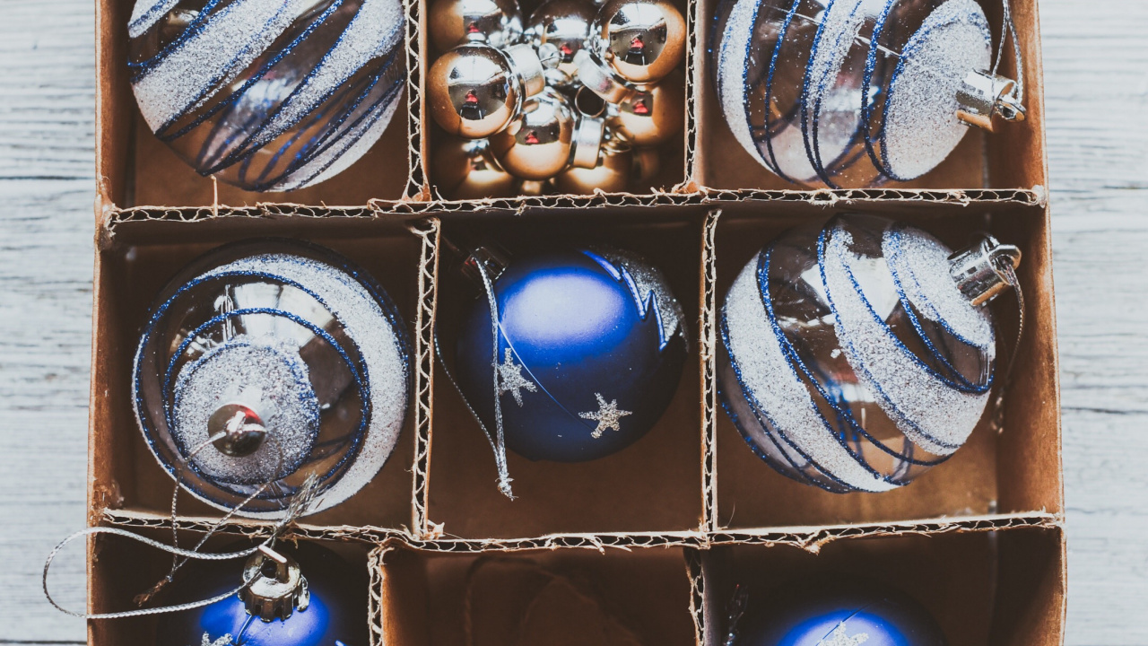 Обои Рождество, Рождественские украшения, Новый год, праздник, коричневый цвет в разрешении 1280x720