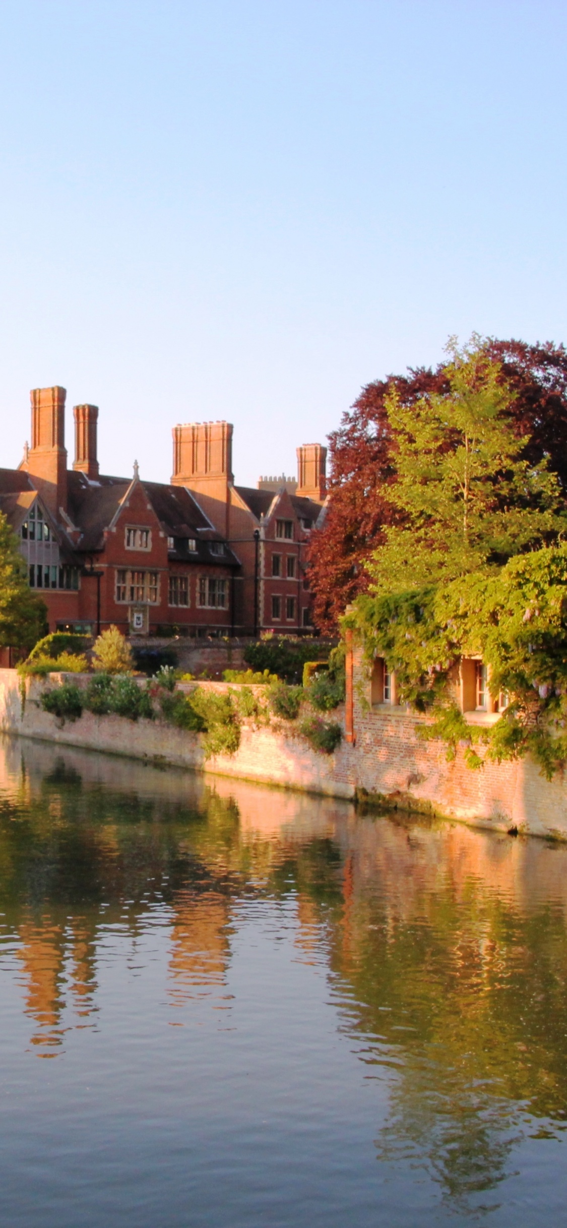 Обои отражение, вода, природа, водный путь, реки в разрешении 1125x2436