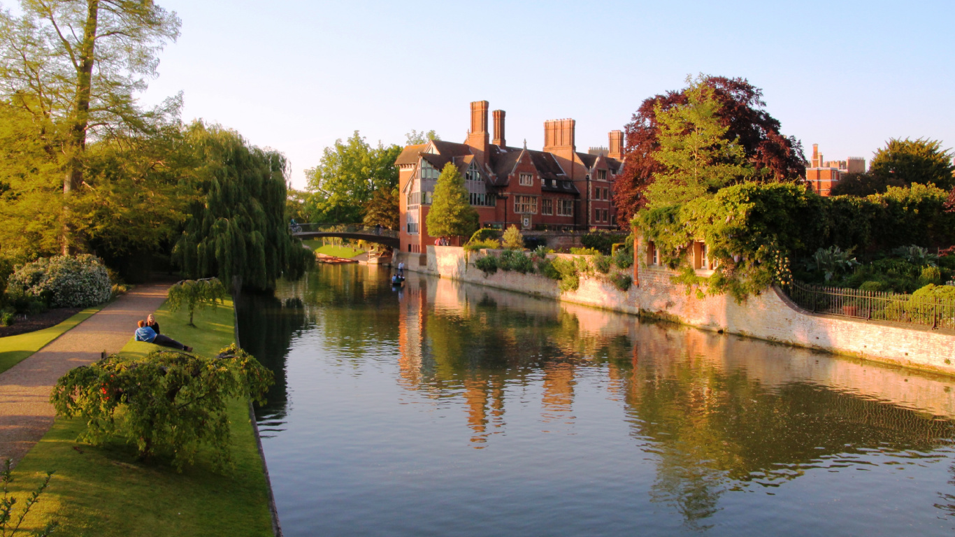 Обои отражение, вода, природа, водный путь, реки в разрешении 1366x768