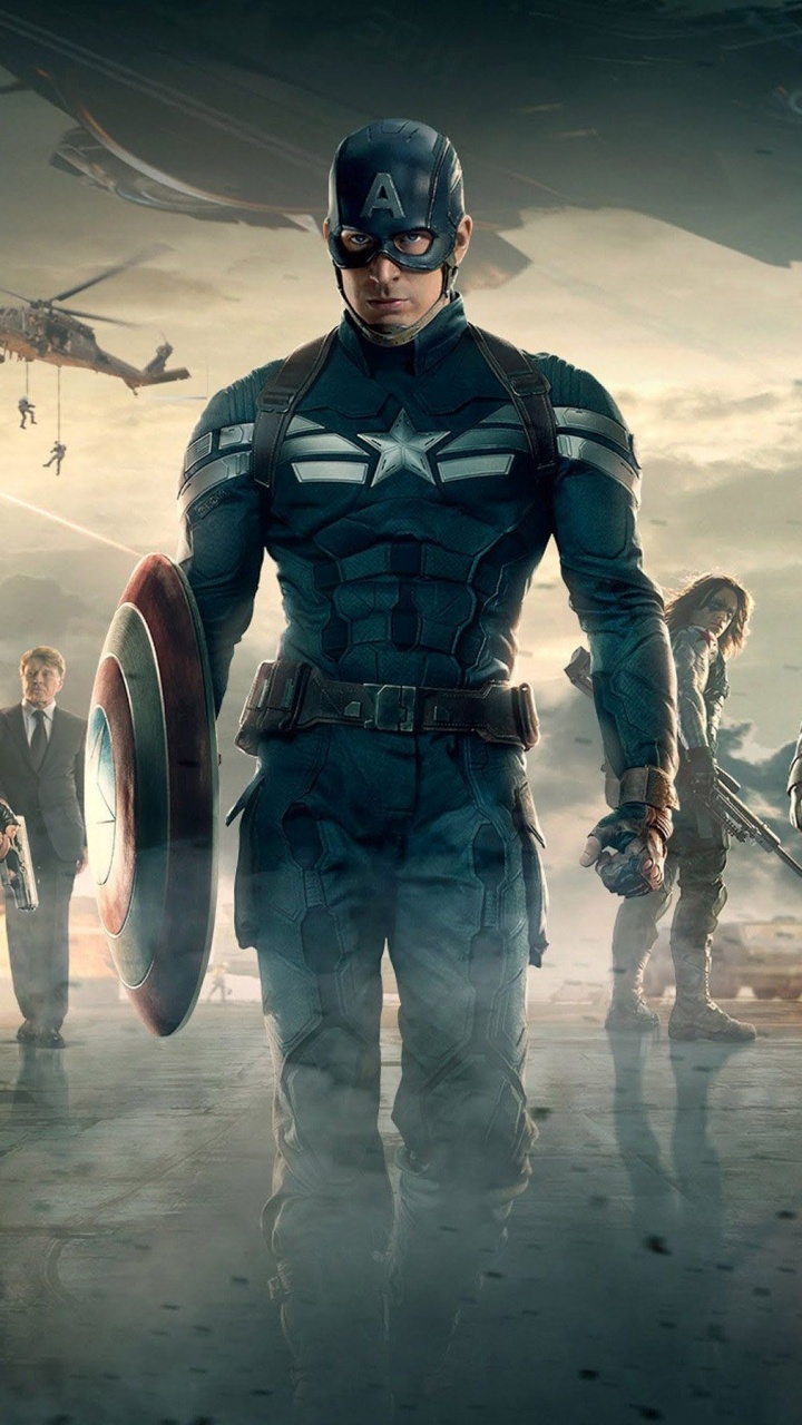 Обои Капитан Америка, компьютерная игра, боевик, Бакки Барнс, небо в разрешении 720x1280