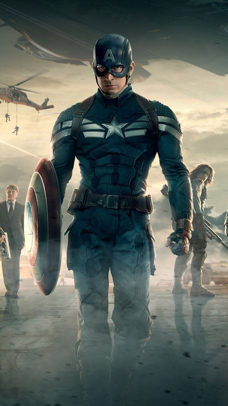 Обои Капитан Америка, компьютерная игра, боевик, Бакки Барнс, небо в разрешении 750x1334