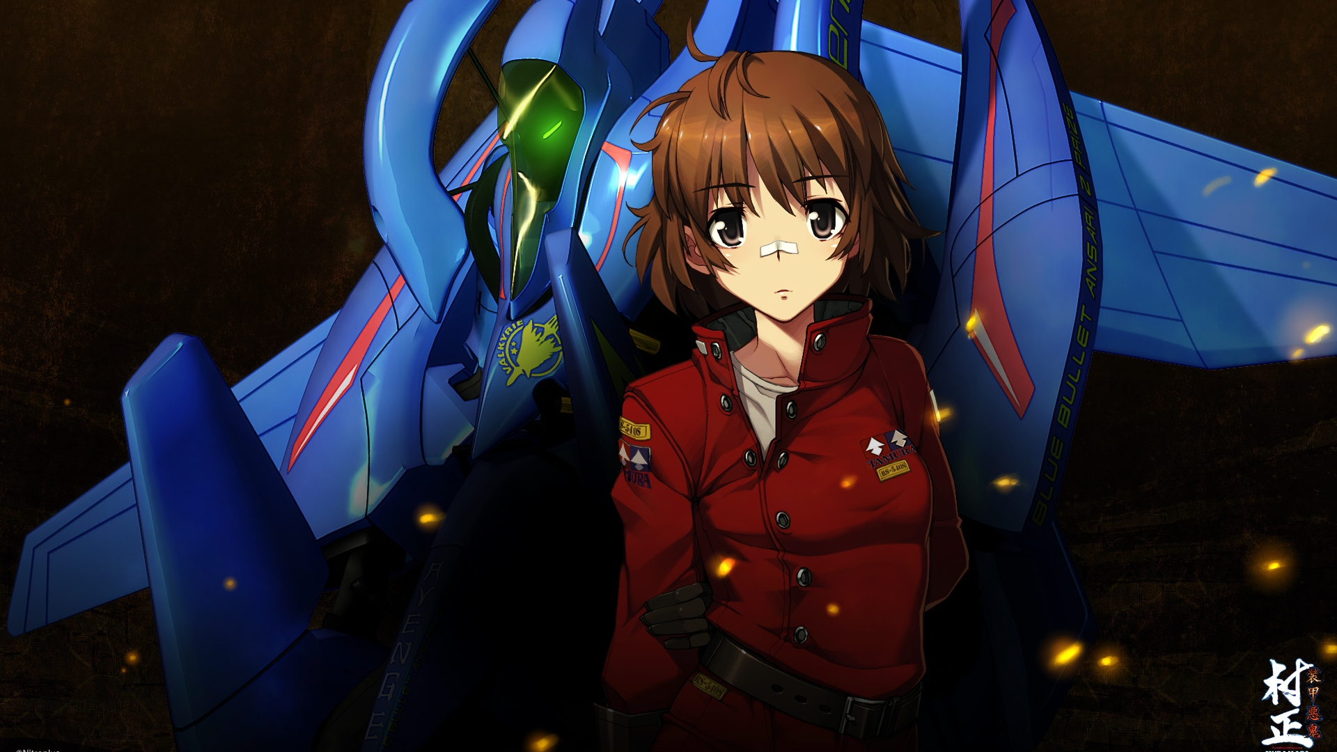 Обои nitroplus, космос, машины, вымышленный персонаж, тьма в разрешении 1920x1080