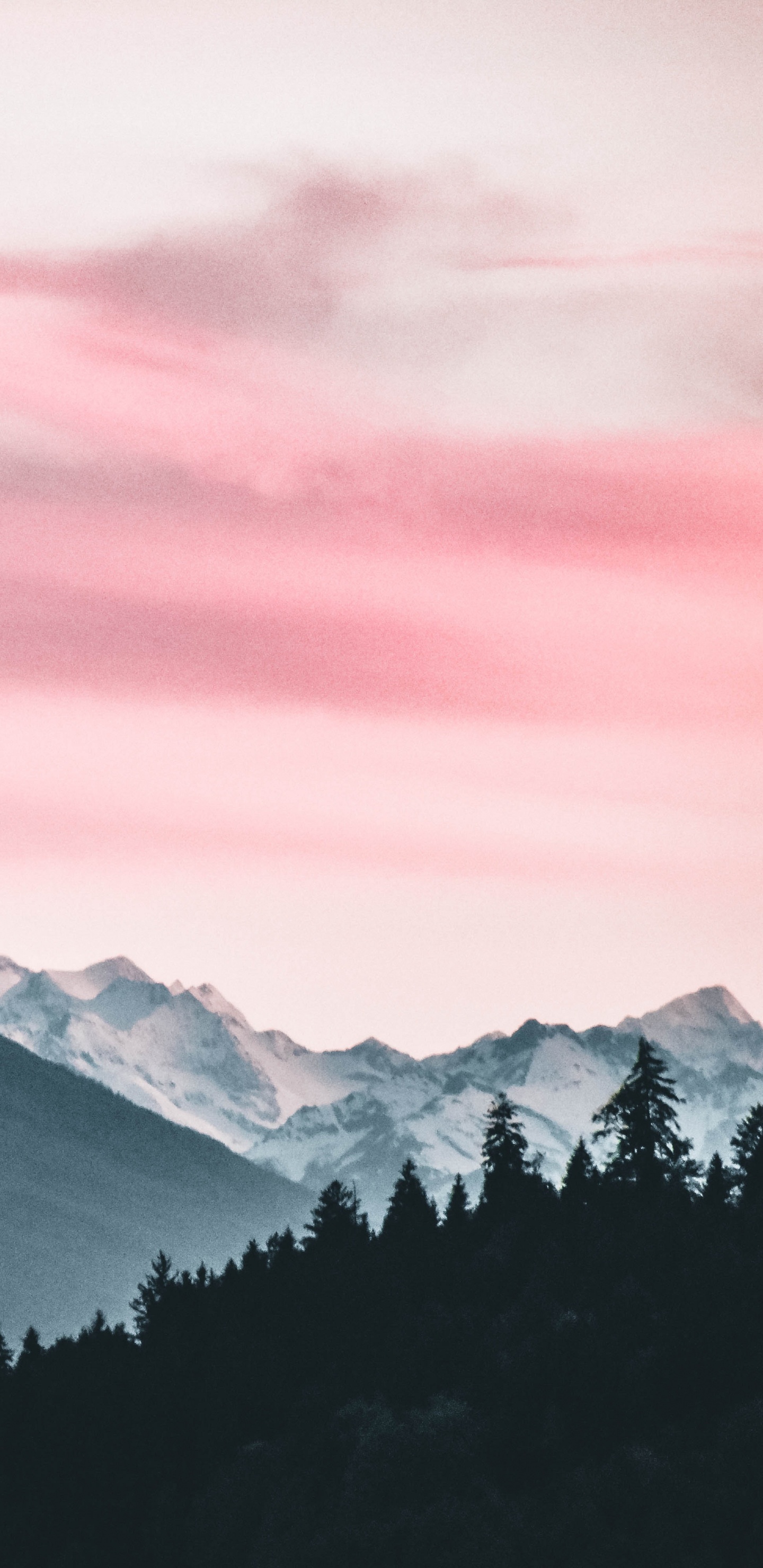 Обои гора, горный рельеф, природа, горный хребет, облако в разрешении 1440x2960