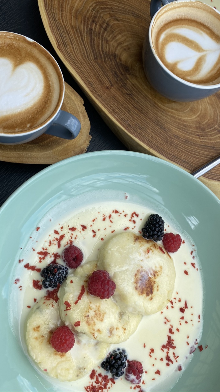 Обои блюда, топленые сливки, замороженный десерт, крем, Filmjlk в разрешении 720x1280