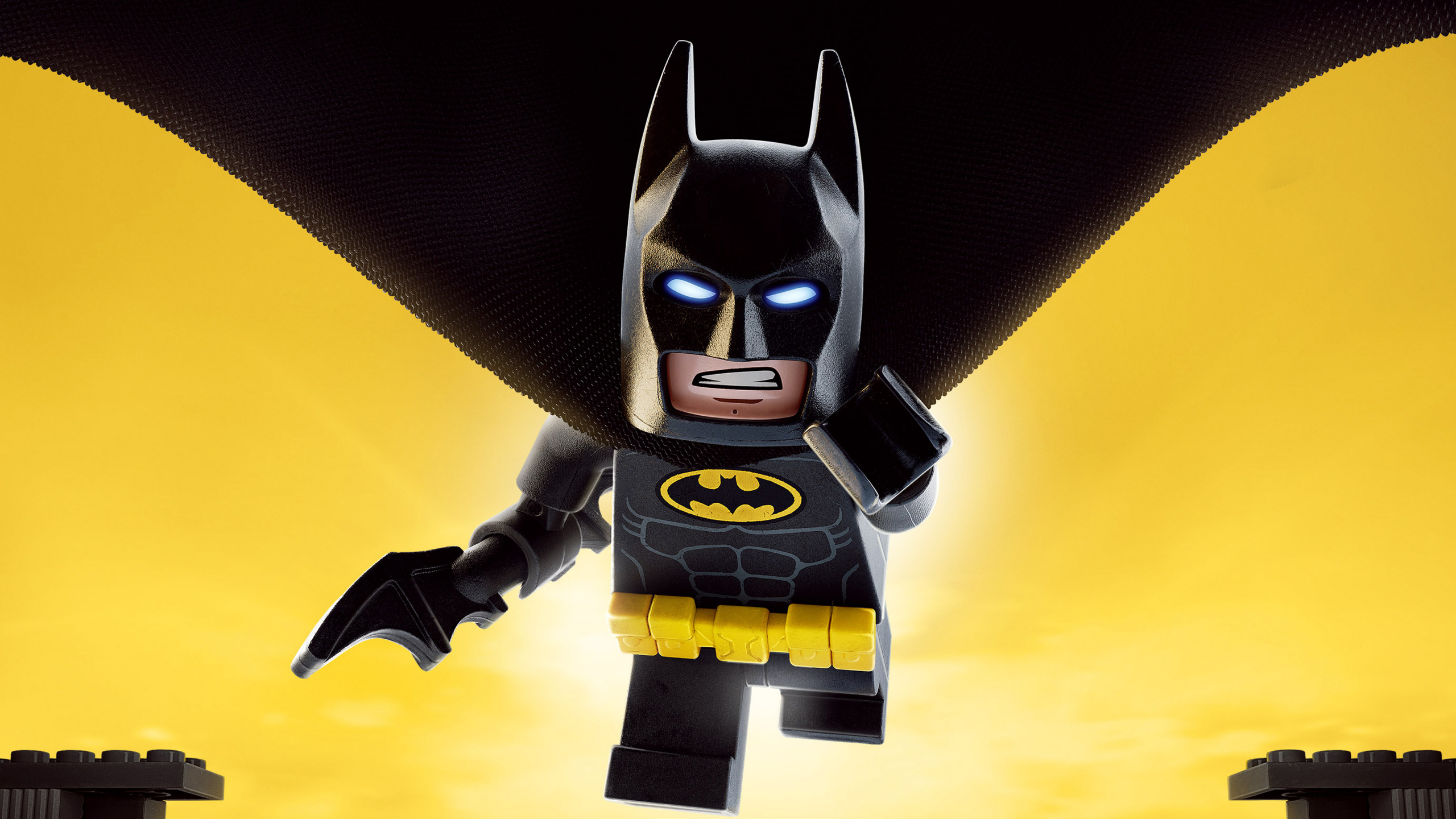 Скачать 2560x1440 обои Бэтмен, Лего Фильм, Уорнер Бразерс, Супергерой, Игру...
