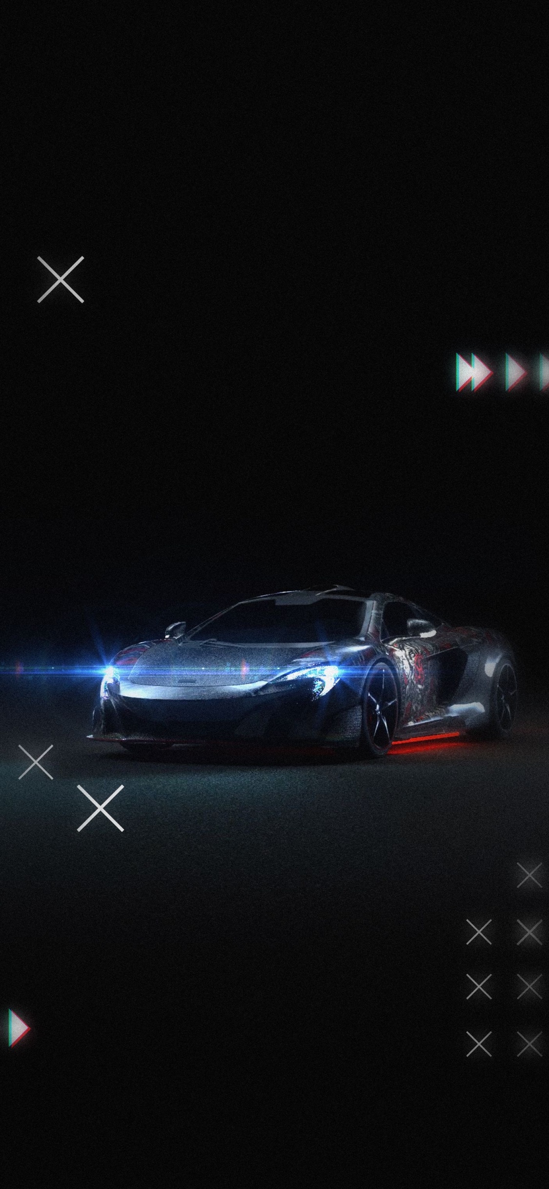 Обои свет, спорткар, легковые автомобили, автомобильное освещение, шина в разрешении 1125x2436