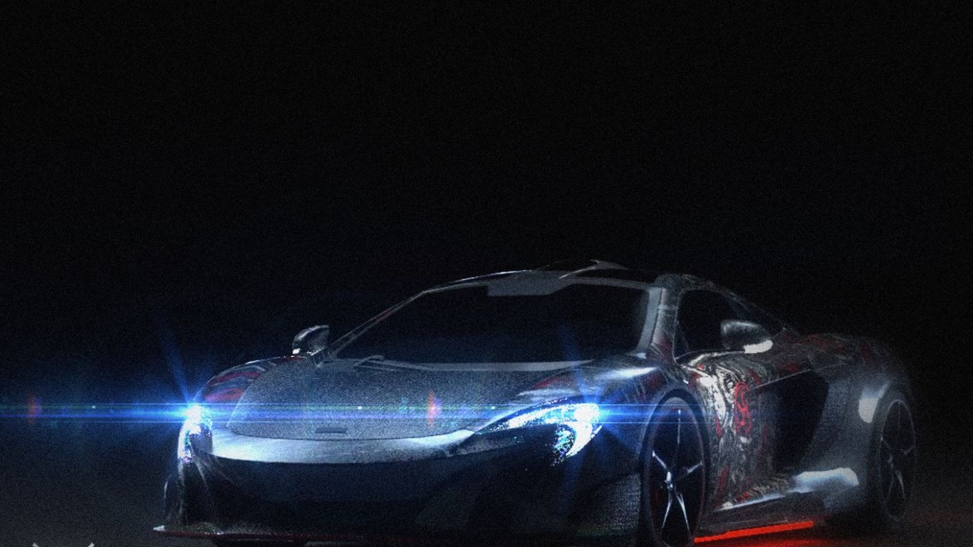 Обои свет, спорткар, легковые автомобили, автомобильное освещение, шина в разрешении 1366x768