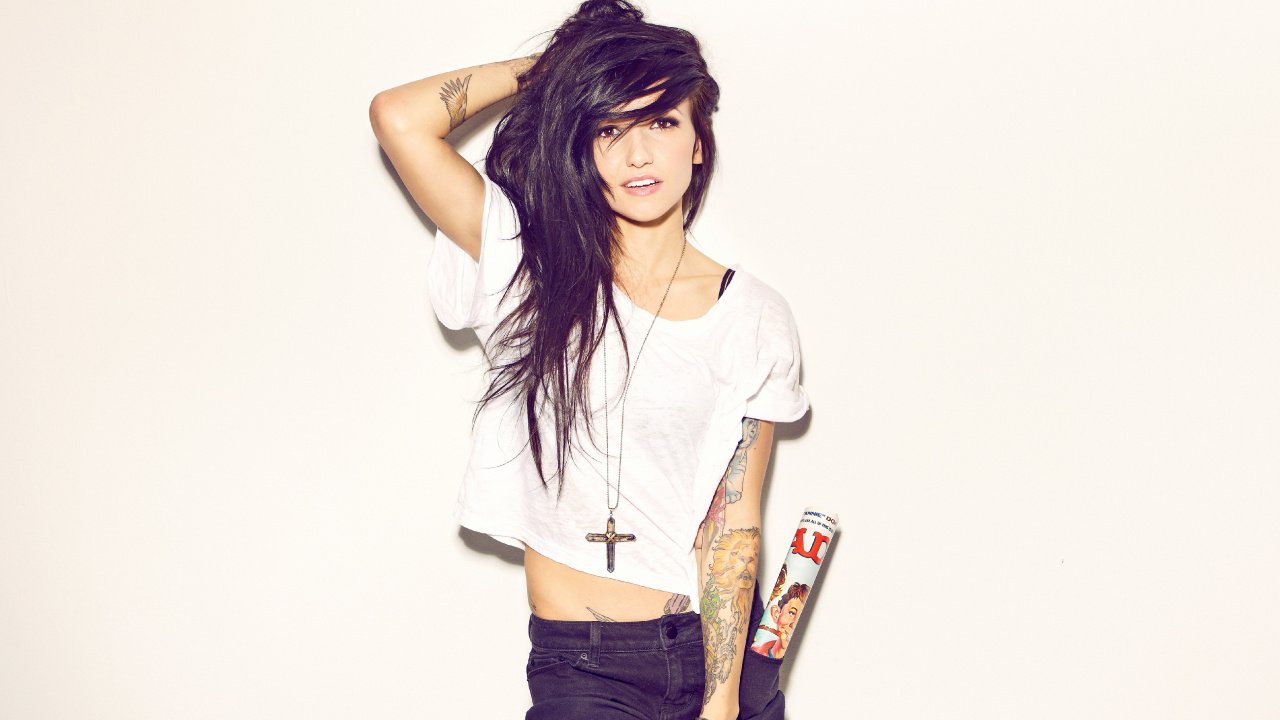 Обои Валери poxleitner, огни, плечо, одежда, Талия в разрешении 1280x720