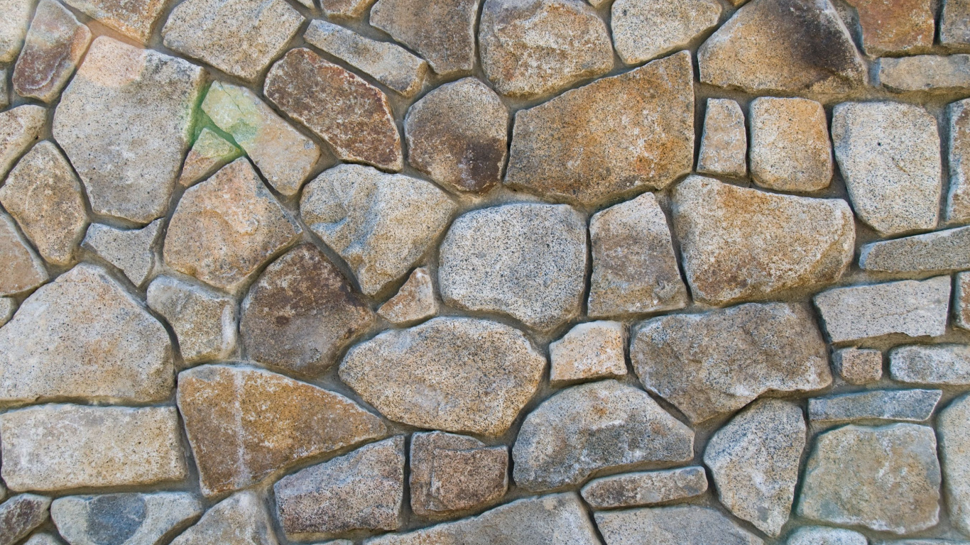 Обои каменная стена, рок, стена, плита, кирпич в разрешении 1366x768