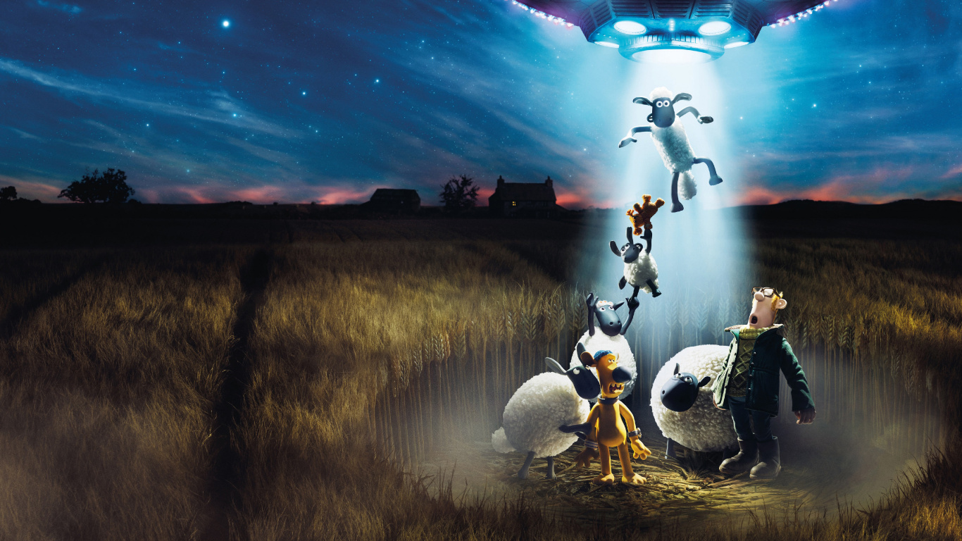 Обои агеддон кино фильм овца шон, Шон овечка лечит, кинорежиссер, Научная фантастика, анимация в разрешении 1366x768