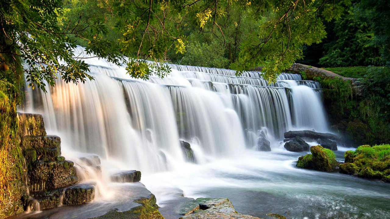 Обои водопад, природный заповедник, водоток, водоем, гидроресурсы в разрешении 1280x720