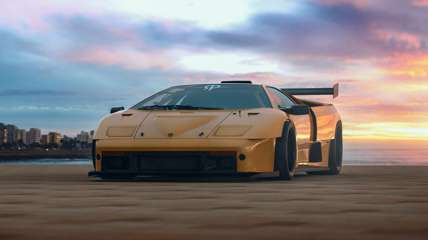 Обои Ламборгини Диабло, авто, Ламборджини, спорткар, суперкар в разрешении 1366x768