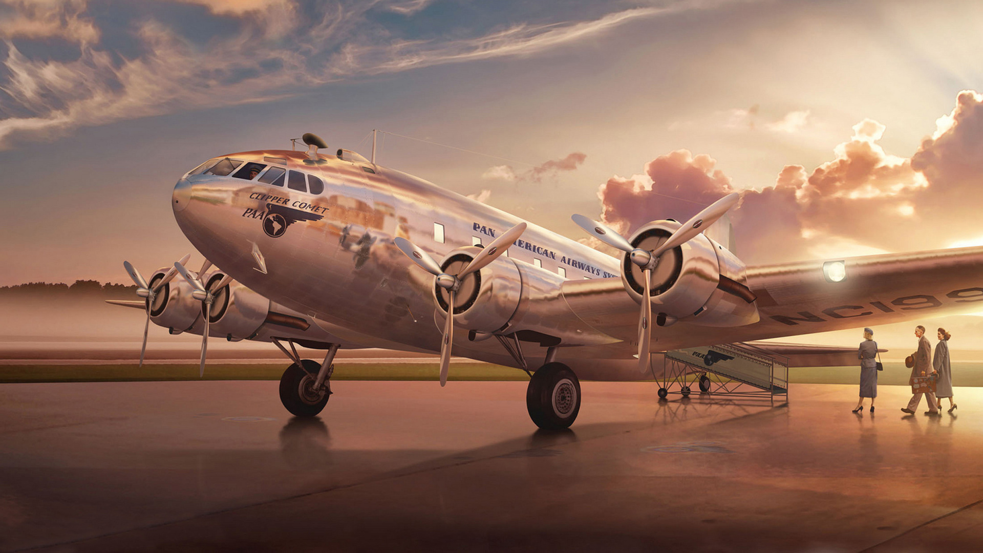 Обои самолет, самолеты, воздушное путешествие, авиация, авиалайнер в разрешении 1920x1080