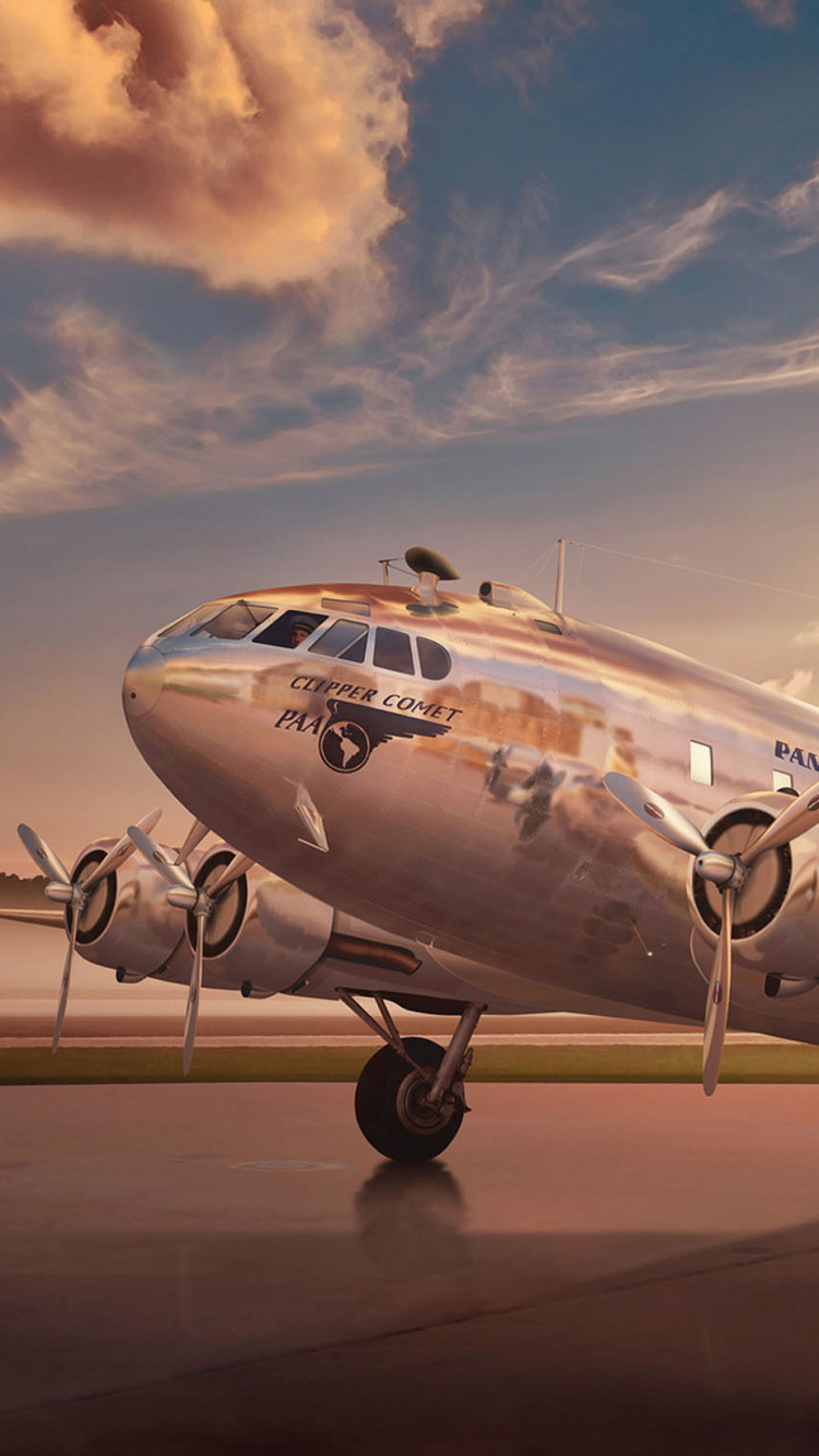 Обои самолет, самолеты, воздушное путешествие, авиация, авиалайнер в разрешении 750x1334