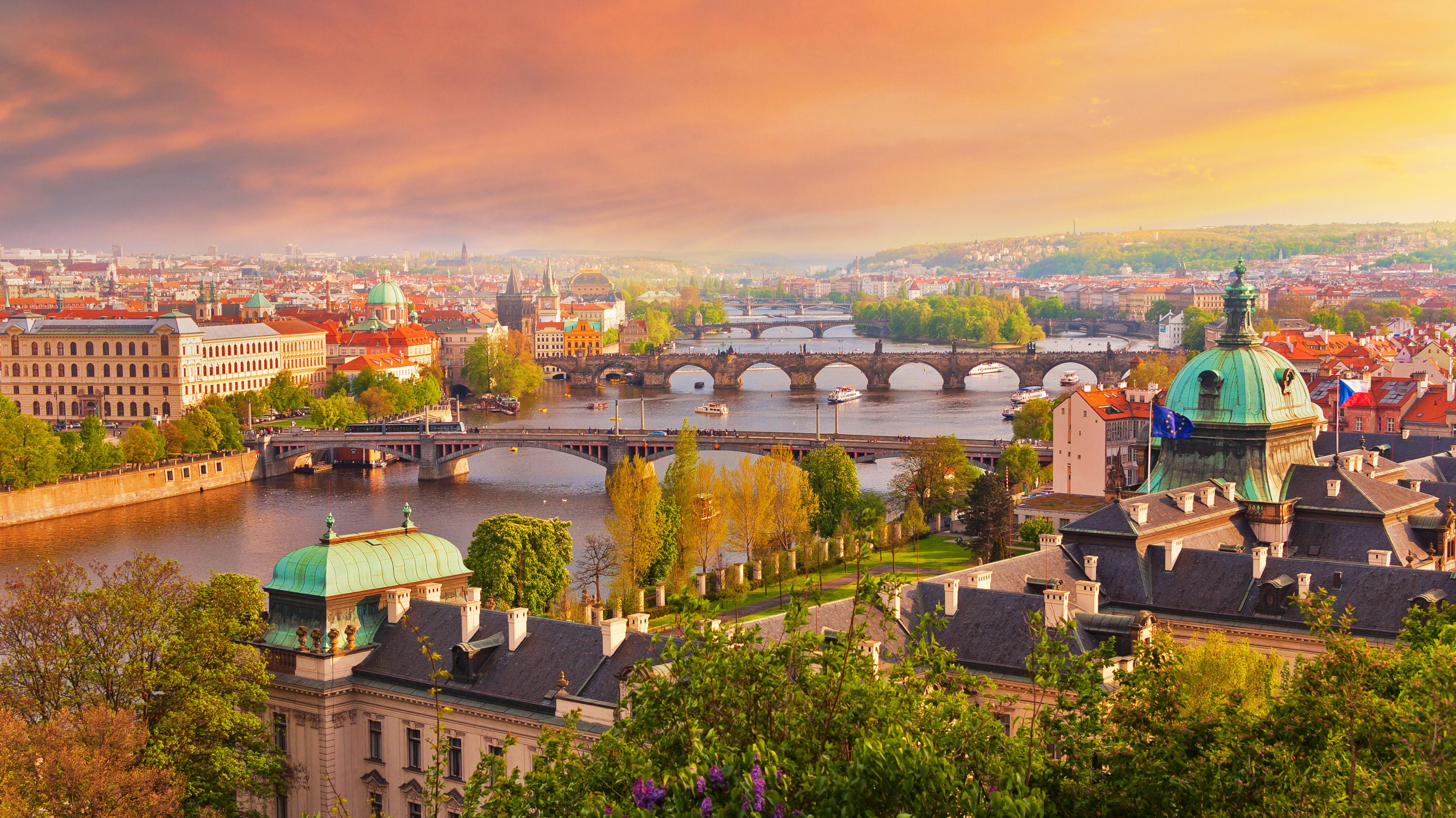 Обои Прага, город, городок, городской район, городской пейзаж в разрешении 3840x2160