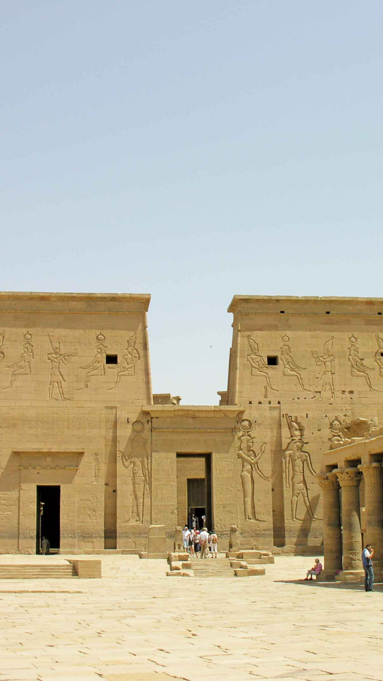 Обои погребальный храм, египетский храм, археологический памятник, древняя история, история в разрешении 750x1334